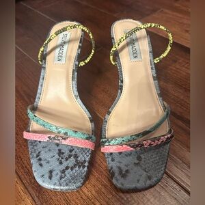 steve madden multi snake heels size 6.5